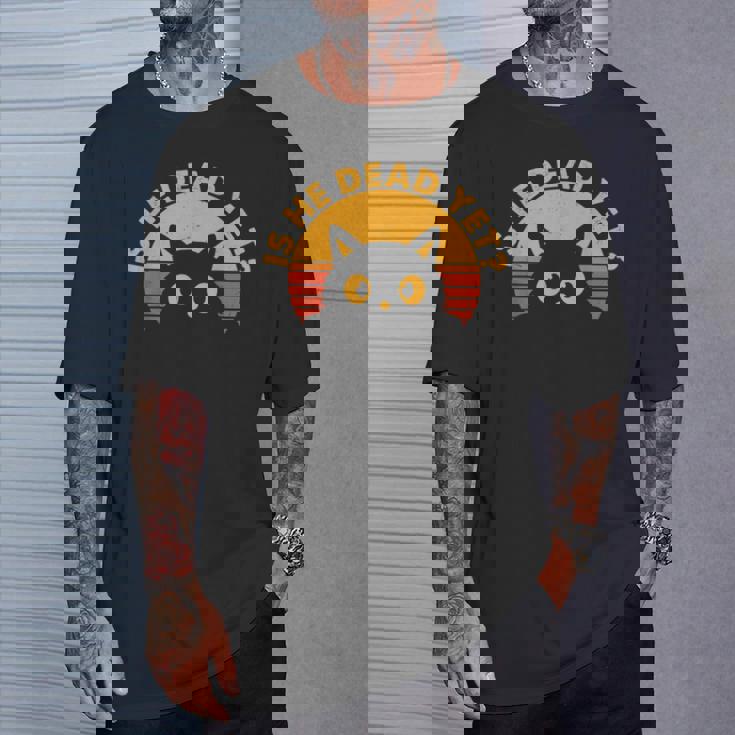Is-He-Vintage-Dead-Yet 猫 Tシャツ 彼への贈り物