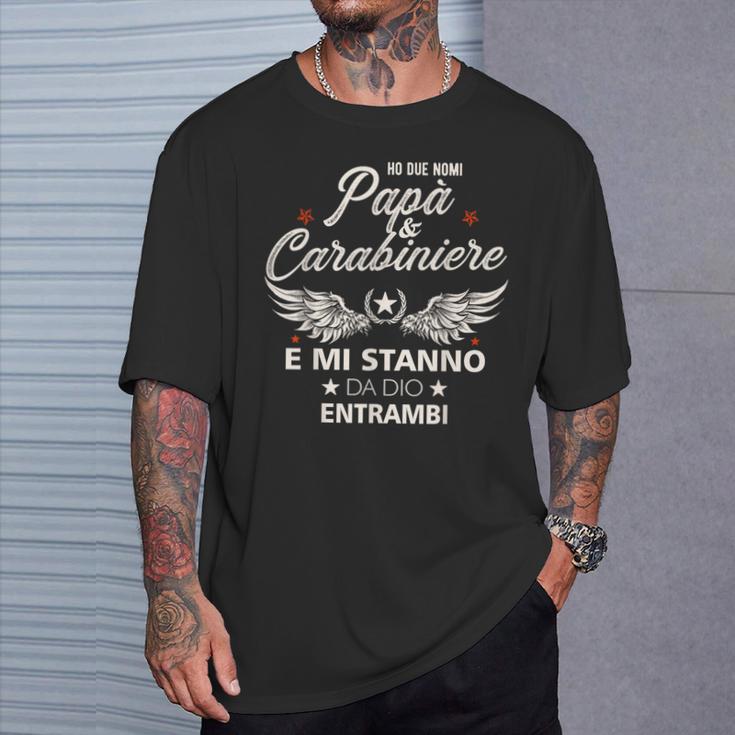 Italiano Papa Carabiniere Festa Del Papà Regalo Italiano Maglietta Regalos para él