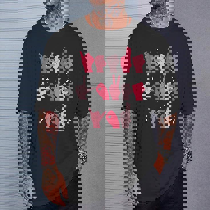 Jesus Loves You ASL Sign Language Christian Valentine Women T-Shirt Gifts for Him Jesus Loves You ASL Sign Language Christian Valentine Women T-Shirt Gifts for Him