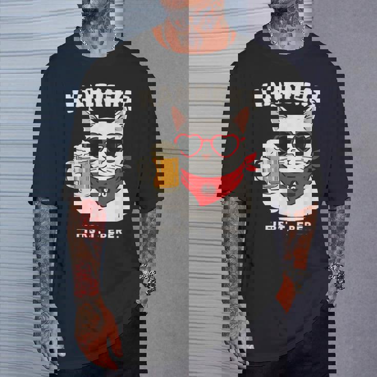 Kanreki 還暦 60歳 記念 猫 サングラス ビール 大人のユーモア Tシャツ 彼への贈り物