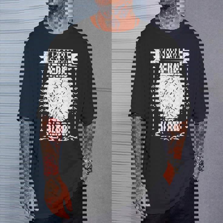 Keep Calm And Dance 面白い社交ダンスa 社交ダンサー Tシャツ 彼への贈り物