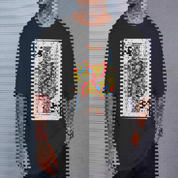 King Ofpades トランプデッキ ヴィンテージレトロスタイル Tシャツ 彼への贈り物