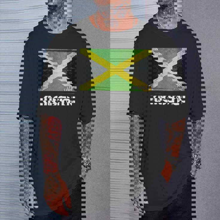 Kingston Jamaica Flag Jersey Tシャツ 彼への贈り物