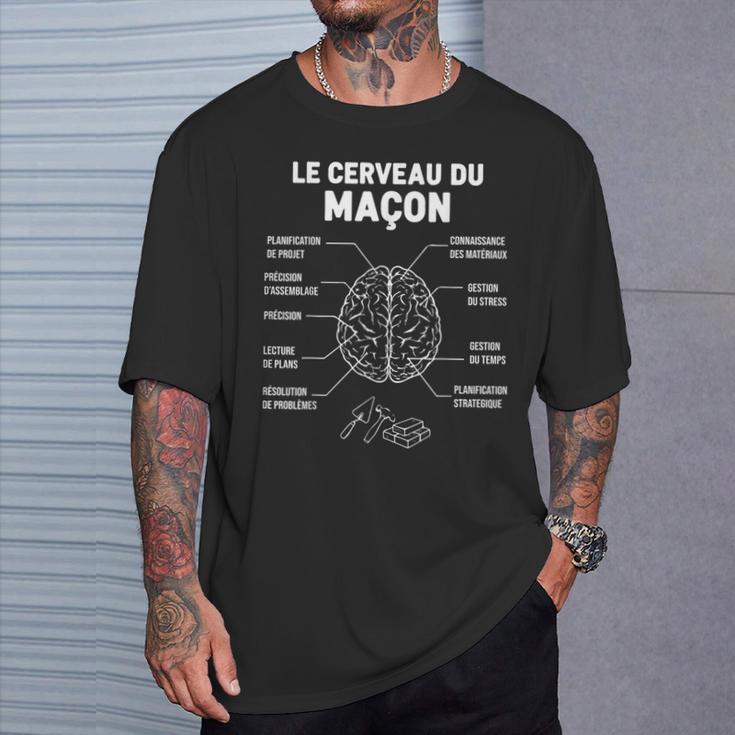 Le Cerveau Du Maçon Maçonnerie Construction Travaux Public T-Shirt Cadeaux pour lui