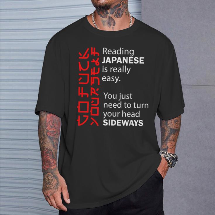 Lecture Japonaise Facile De Tourner La Tête Latéralement Go Fuck Yourself T-Shirt Cadeaux pour lui