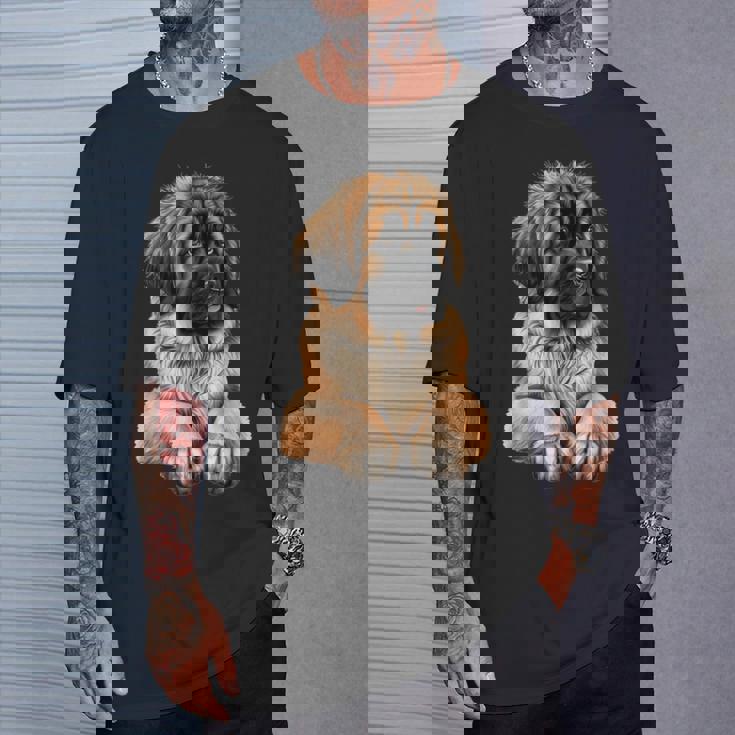 Leonberger Memoriale Per Allevatori Di Cuccioli Di Cane Mamma Papà Maglietta Regalos para él