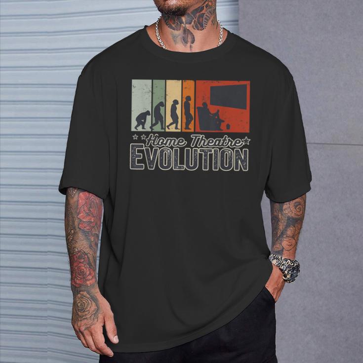 Les Amateurs De Cinéma Et L'évolution Du Cinéma Maison T-Shirt Cadeaux pour lui