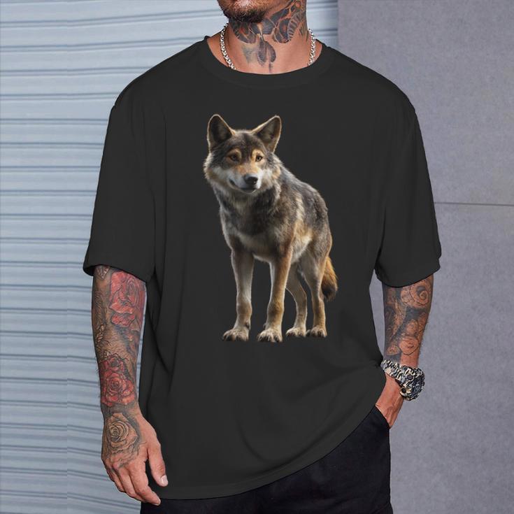 Loup Motif J'aime Les Loups Meute De Loups Loupauvage T-Shirt Cadeaux pour lui
