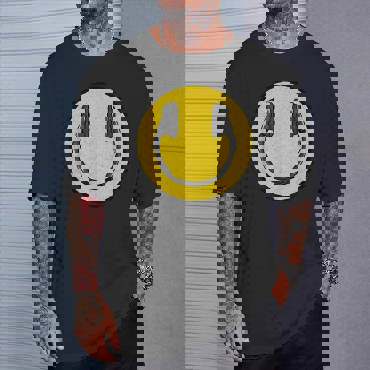 Love The 90年代レトロビンテージヘッドホン スマイルグランジミュージックdj Tシャツ 彼への贈り物