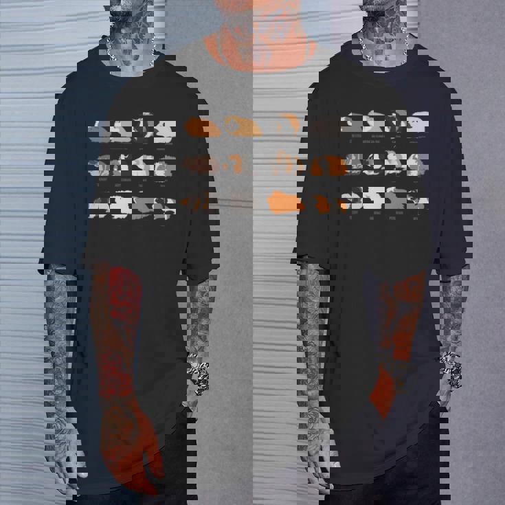 I Love Guinea Pig モルモット種tシャツ 長袖tシャツ Tシャツ 彼への贈り物