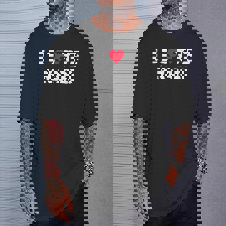 I Love Mari Matching Novia & Novio Mari Nombre Camiseta unisex Regalos para él