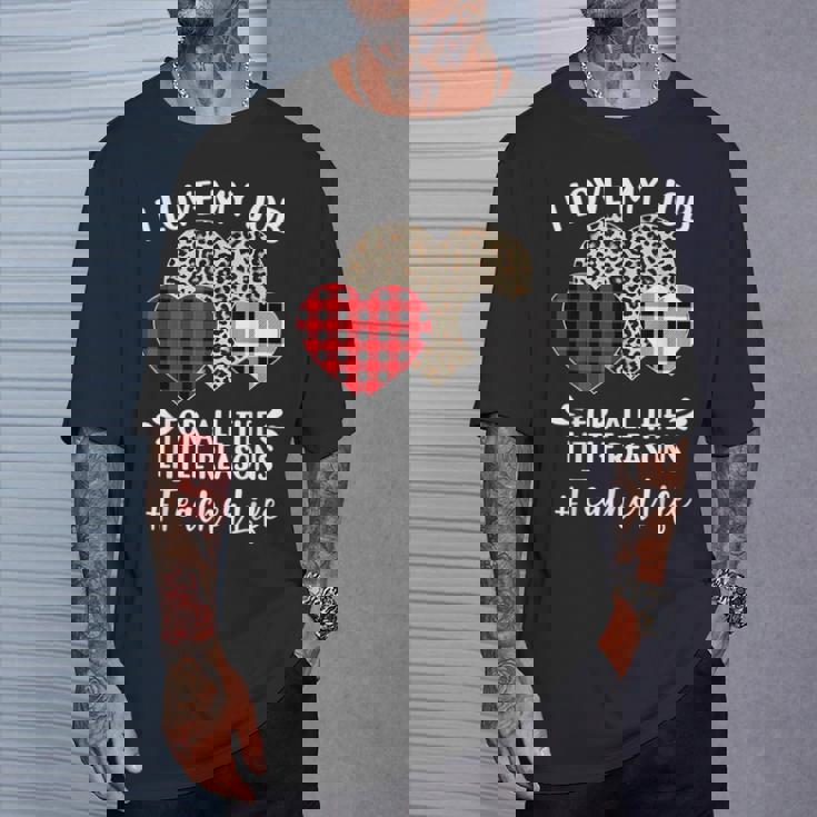 I Love My Job For All The Little Reasons バレンタインハート Tシャツ 彼への贈り物