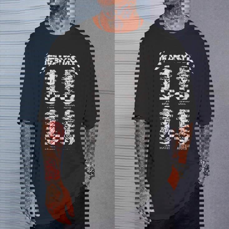 Metaphysica 面白いギリシャ哲学者ロックレトロデザイン Tシャツ 彼への贈り物