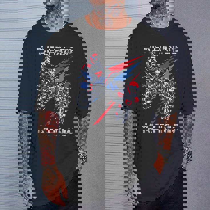 Motocross Papà Figlio Padre Enduro Moto Maglietta Regalos para él