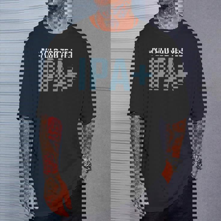 My Blood Type Is Ipa クラフトビール Ipa ペールエール Tシャツ 彼への贈り物