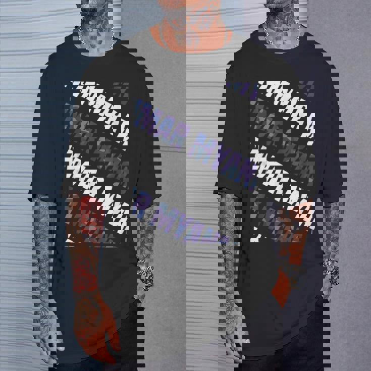 Myanmarカモ柄パープルカモフラージュ Tシャツ 彼への贈り物