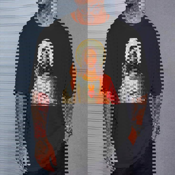 Myuperhero Is Jesus、Faith Love Godシャツ Tシャツ 彼への贈り物