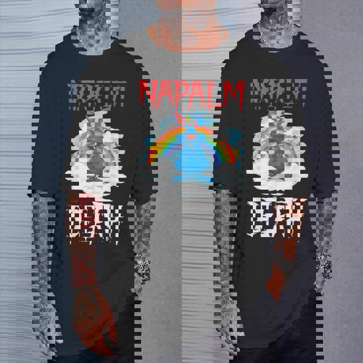 Napalm Death Rainbow Bunny ピンク ナパーム デスラビット Tシャツ 彼への贈り物