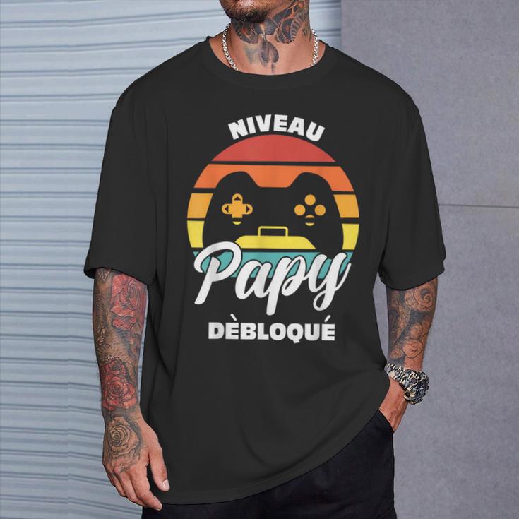 Niveau Papy Débloqué Grandpa T-Shirt Cadeaux pour lui