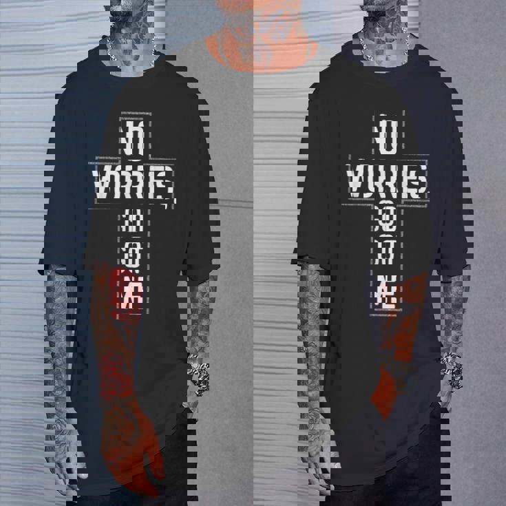 No Worries God-Got Me キリスト教 宗教 信仰 イエス 聖書 Tシャツ 彼への贈り物