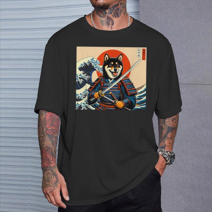 Otakuhiba Inuamurai Noir Et Tan T-Shirt Cadeaux pour lui