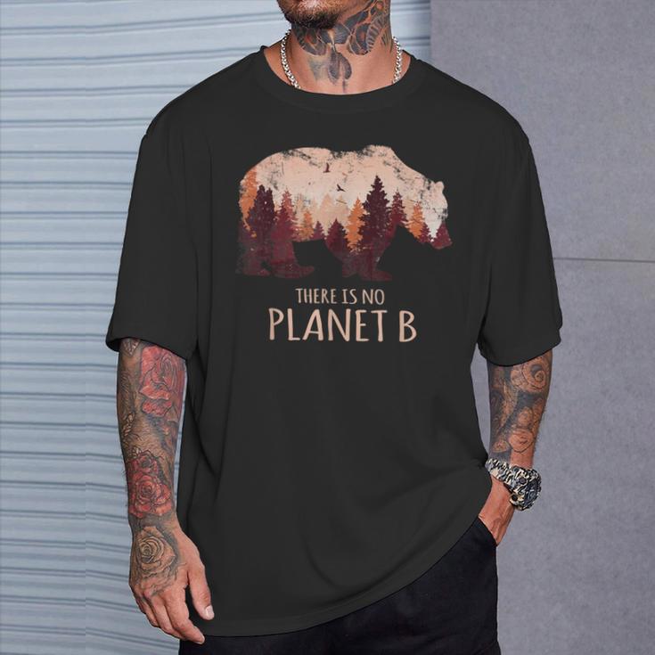Ours Dans La Forêtauve La Terre Et L'environnement T-Shirt Cadeaux pour lui