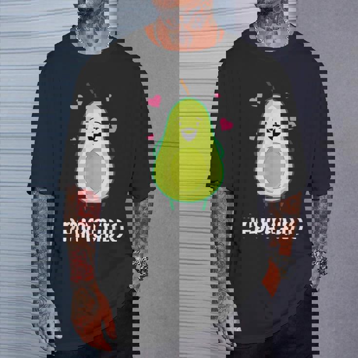 Papacado Avocado Baffi Avocado Papa Festa Del Papà Maglietta Regalos para él