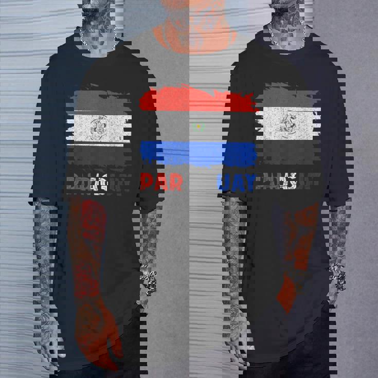 Paraguayan Pride Drapeau Paraguayen Avec Racines Paraguayennesintage T-Shirt Cadeaux pour lui