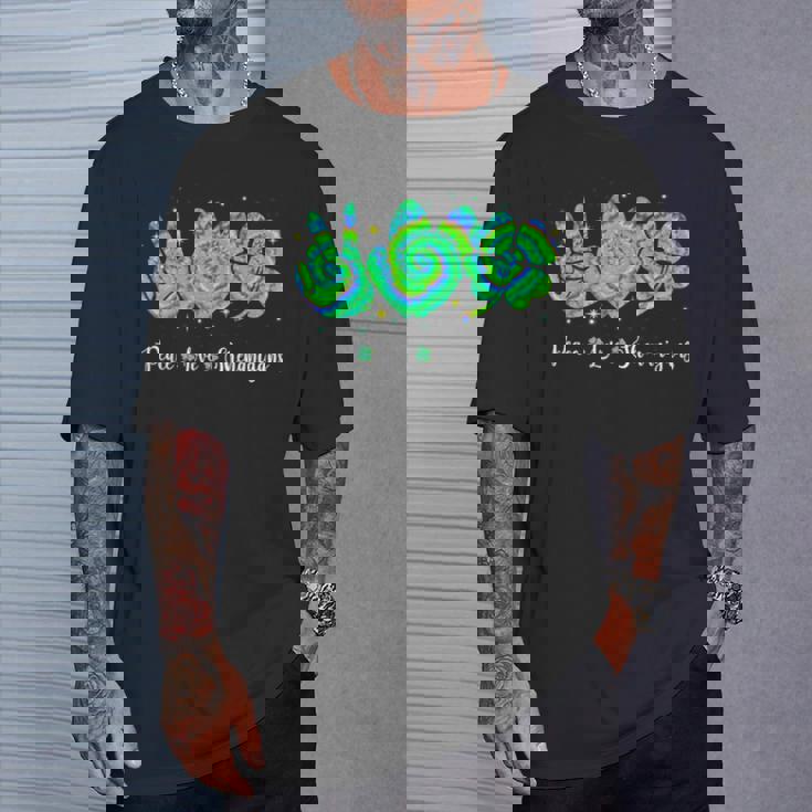 Peace Lovehenaniganst Patrick's Day Green Tie Dye Tシャツ 彼への贈り物