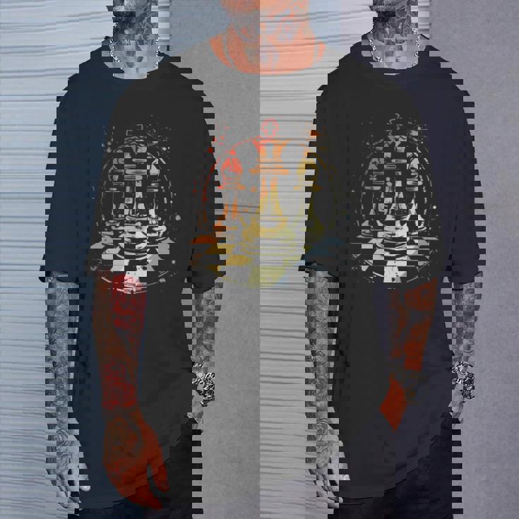 Piezas De Ajedrezketch Retrotyle Hobby Manga Larga Camiseta unisex Regalos para él