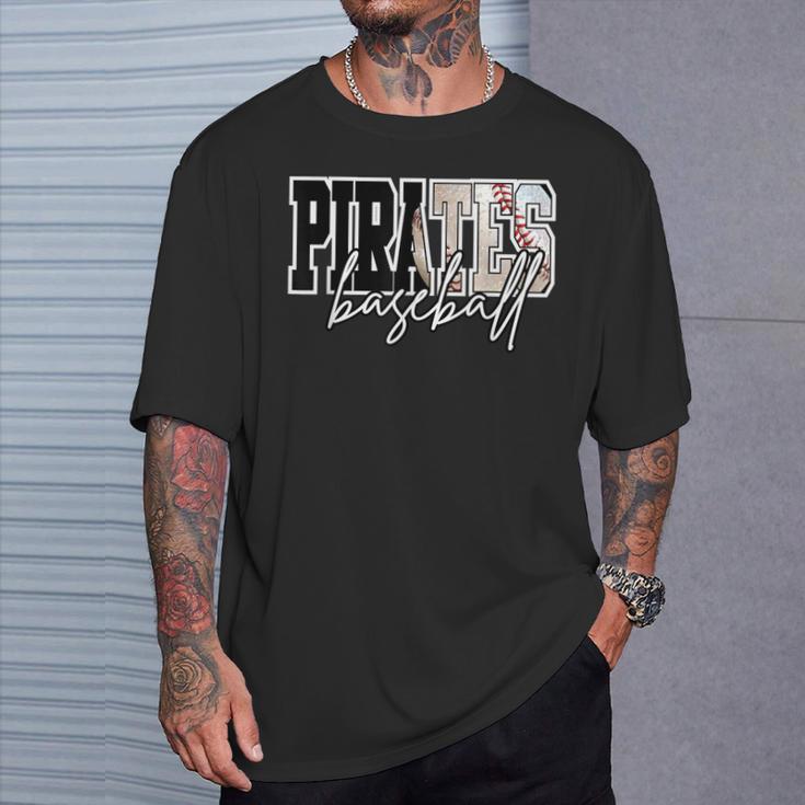 Pirates Baseball Mom Game Day School Spirit Pirate Pride T-Shirt Gifts for Him