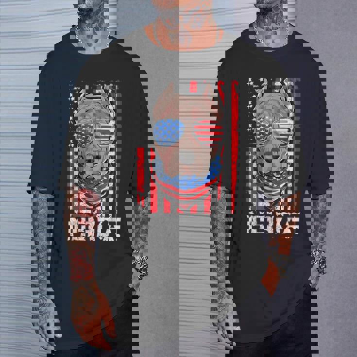 Pit-Bull Usa 愛国的な犬服 アメリカ国旗 メンズ Tシャツ 彼への贈り物