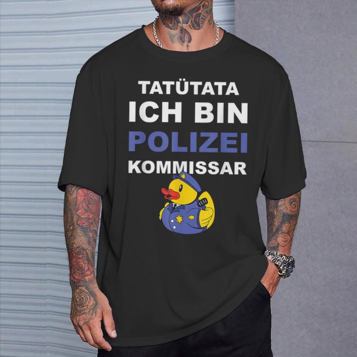 Polizei Kommissar Beförderung T-Shirt Geschenke für Ihn