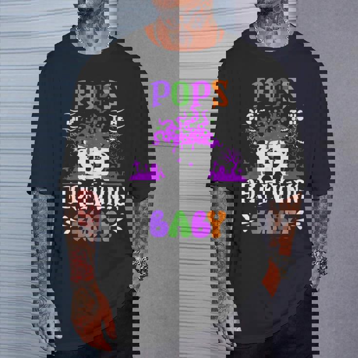 Pops Of The Brewing Baby Dad To Be Halloween T-Shirt Gifts for Him