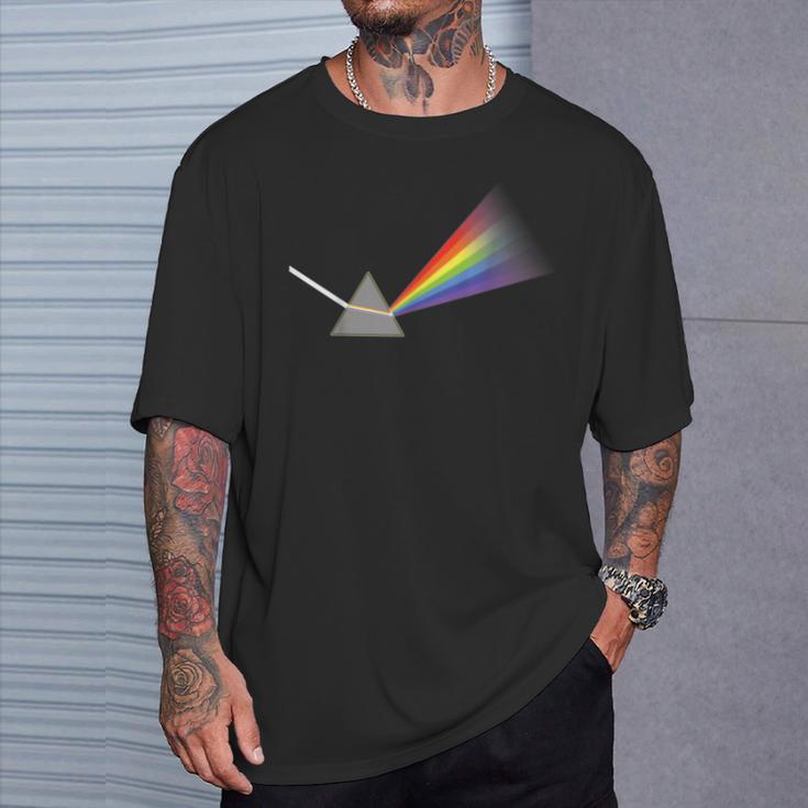Prisma Mit Regenbogenfarben Und Weißem Lichtstrahl T-Shirt Geschenke für Ihn