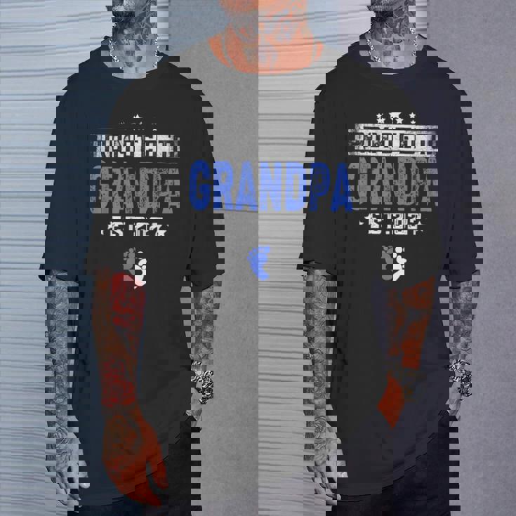 メンズ Promoted To Grandpa Est 2027 Dad Tシャツ 彼への贈り物