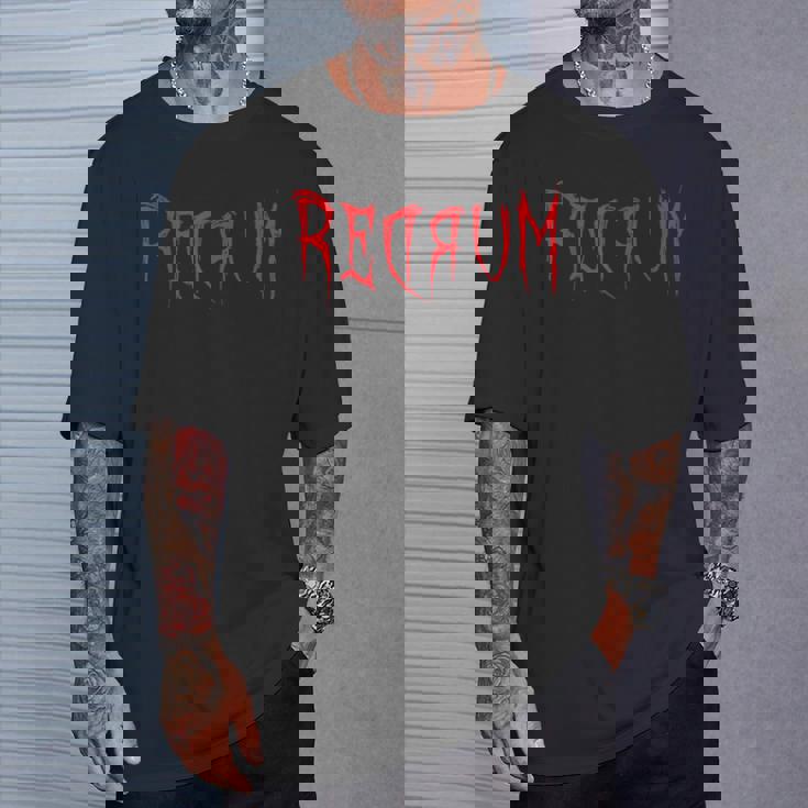 Redrum 怖い不気味な血まみれのハロウィンtシャツ2 Tシャツ 彼への贈り物