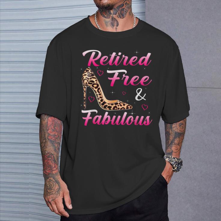 Retraité 2023 Gratuit Et Fabuleux Léopard À La Retraite Pour Les S T-Shirt Cadeaux pour lui