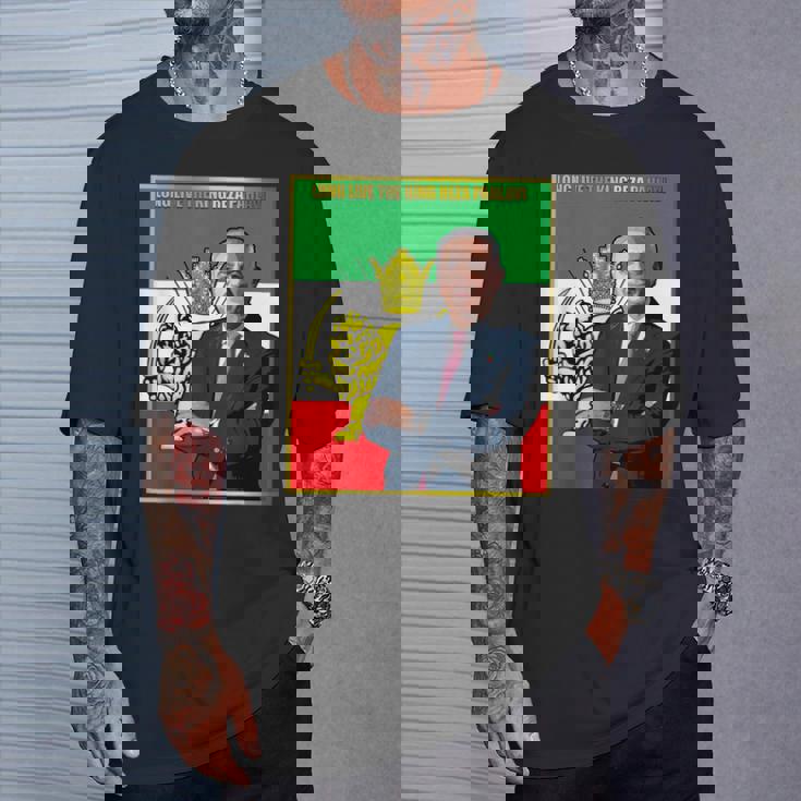 Rey Reza Pahlavi Con Bandera Camiseta unisex Regalos para él