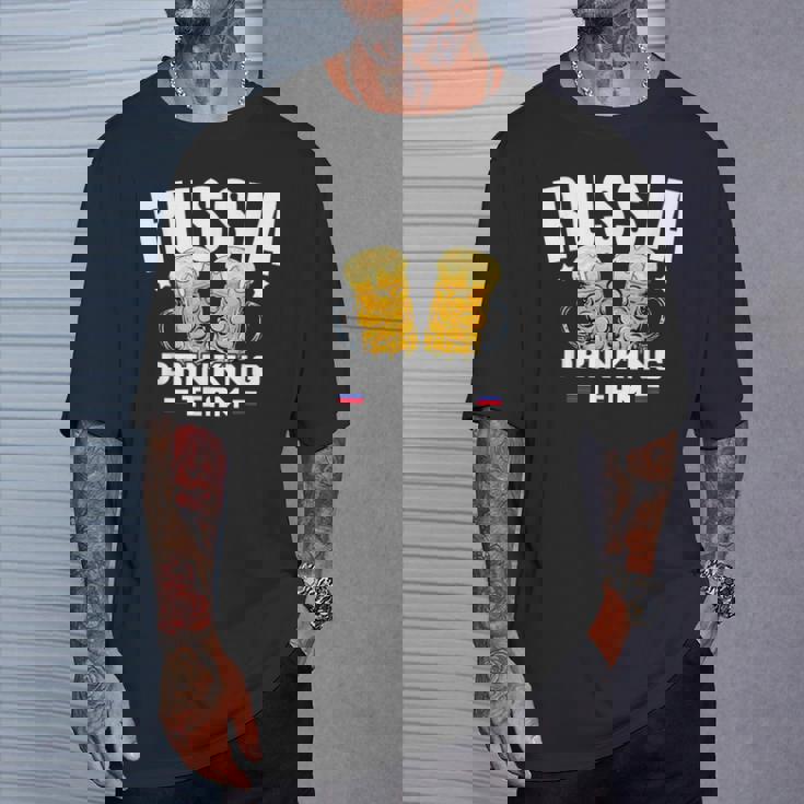 Russia Drinking Team Beer Outfit For Russians From Russia T-Shirt Gifts for Him
