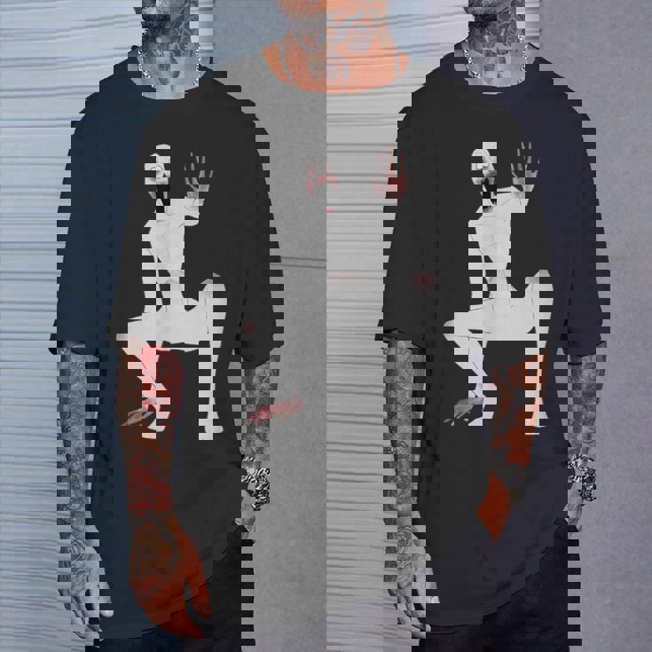 Scp 096 シャイガイ封じ込め違反怖い Tシャツ 彼への贈り物