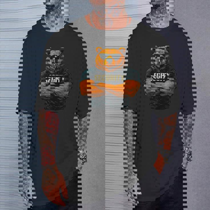 Security Buff Bear バウンサーデザイン Tシャツ 彼への贈り物