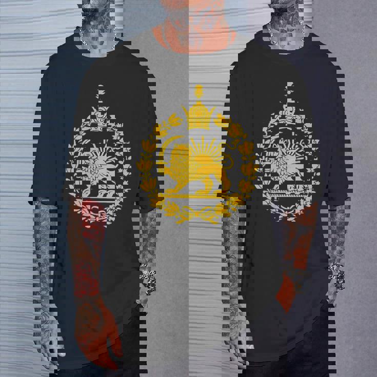 Shir O Khorshid イラン ライオン&サンエンブレム ペルシャ遺産 Tシャツ 彼への贈り物