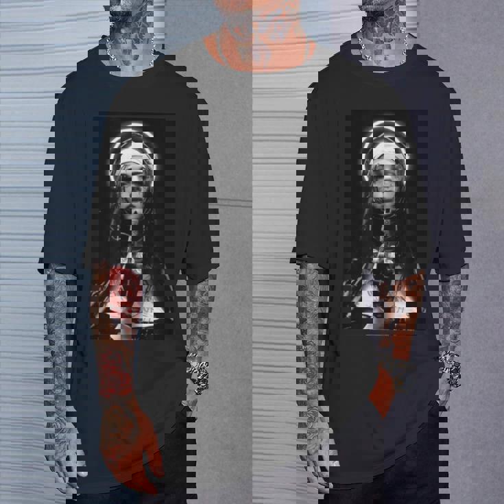 Snirt Hot Nun モチーフ 修道女 中指 Tシャツ 彼への贈り物