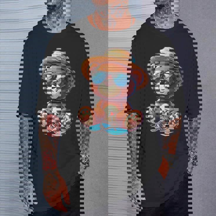 Summeribes テディベア 完璧な夏プリント Tシャツ 彼への贈り物