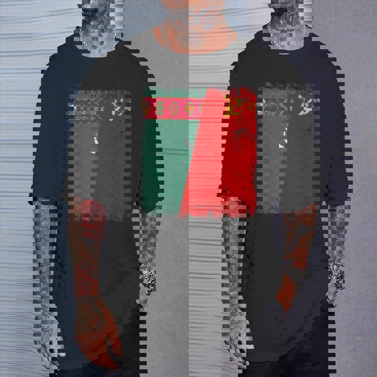 Turkmenistan Soviet Union Flag Turk CCCP Heritage T-Shirt Gifts for Him