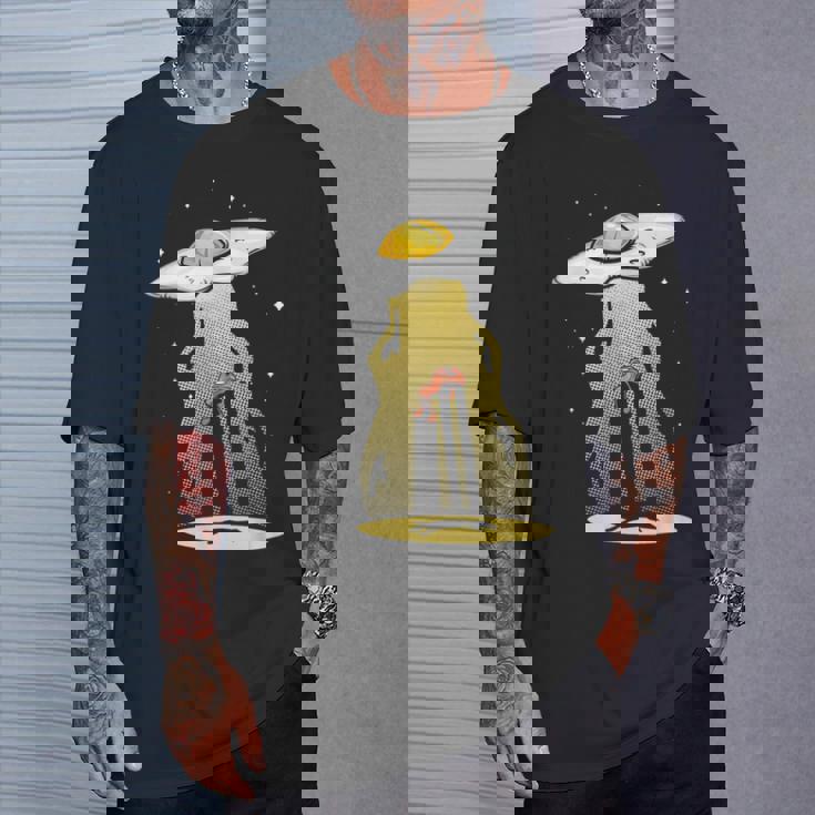 Ufo 卵 ベーコン アブダクション 面白い 宇宙人 朝ごはん 銀河系 食品 Tシャツ 彼への贈り物