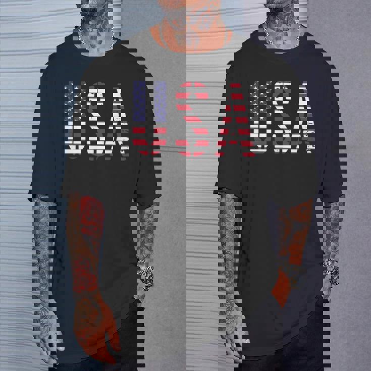 Usa アメリカの国旗の色のアメリカ 長袖tシャツ Tシャツ 彼への贈り物