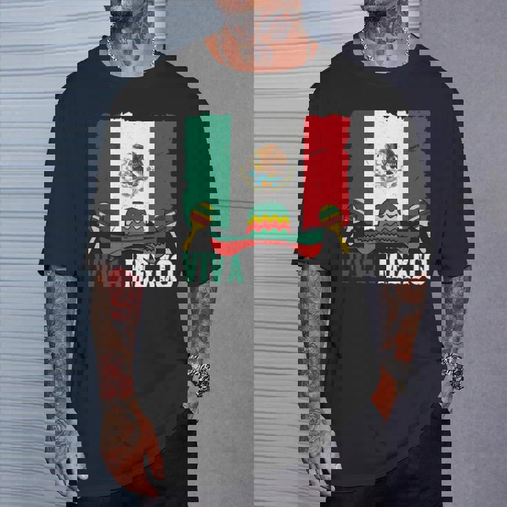 Viva Mexico ソンブレロ インディペンデンス メキシコ 国旗 メキシコ 長袖tシャツ Tシャツ 彼への贈り物