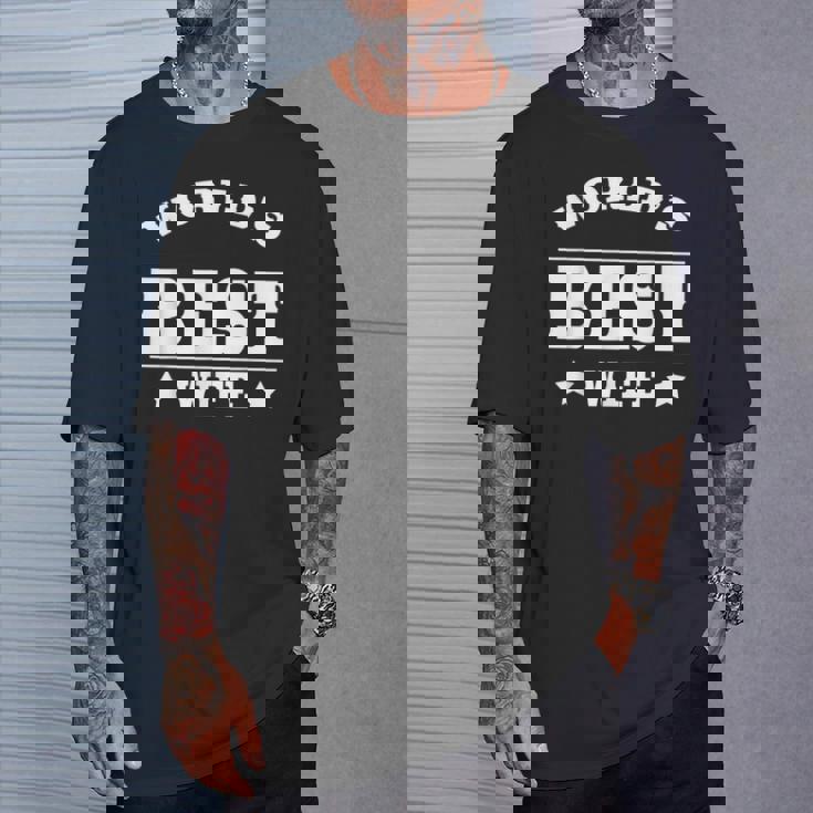 World's Best Wife 面白いウェディングギフトシャツ Tシャツ 彼への贈り物